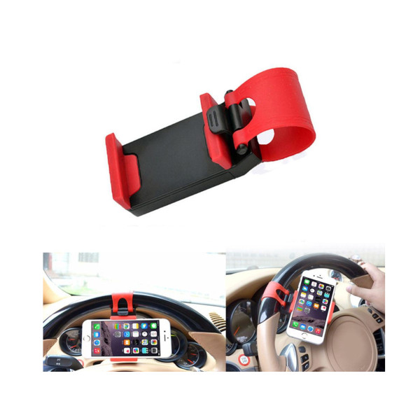 Soporte de celular para carro. / Car steering wheel phone socket holder