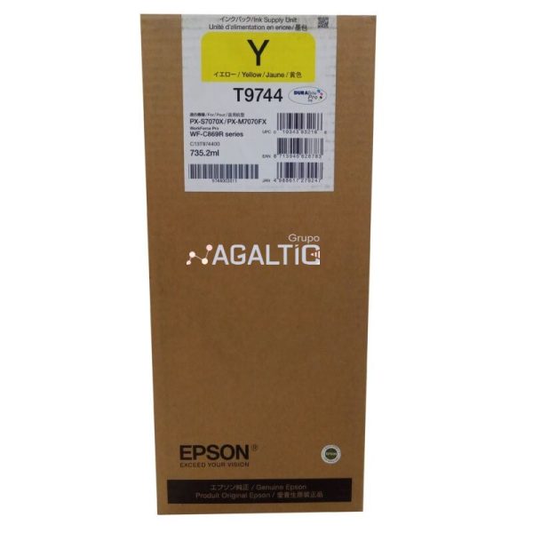 Compatible Bolsa de tinta Epson T974420-AL Yellow para WF-C869R