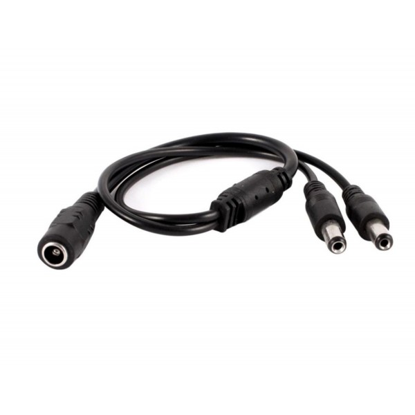 Cable Adaptador de Corriente para camaras /  1 Hembra a 2 Macho / 2.1*5.5mm