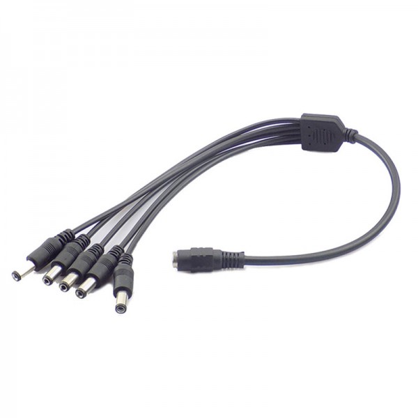 Cable Adaptador de Corriente 1 a 5 para camaras