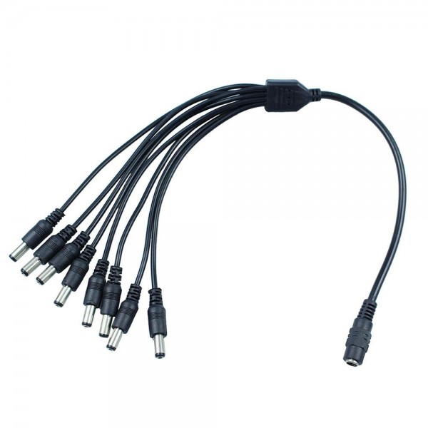 Cable Adaptador de Corriente 1 a 8 para camaras