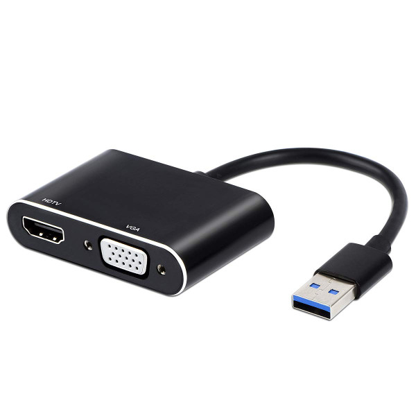 Cable adaptador USB 3.0 a HDMI + VGA