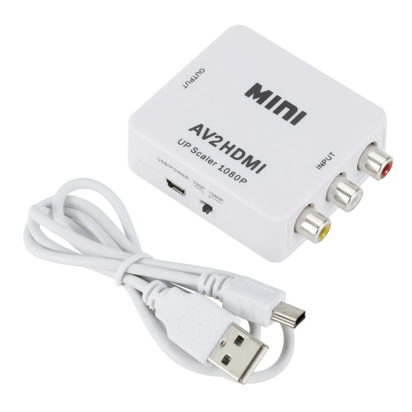 Mini Adaptador HDMI2AV HDMI a A/V RCA