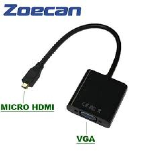 Adaptador Micro HDMI to VGA Zoecan