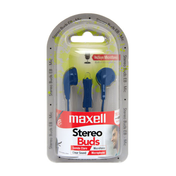 EB-MIC Audífonos con micrófono Maxell Stereo Buds.
