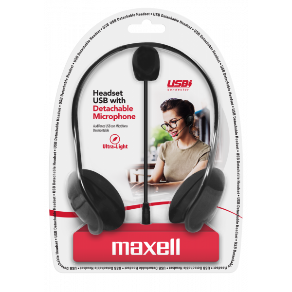 Headset Maxell H-Mic Detachable MIC USB
