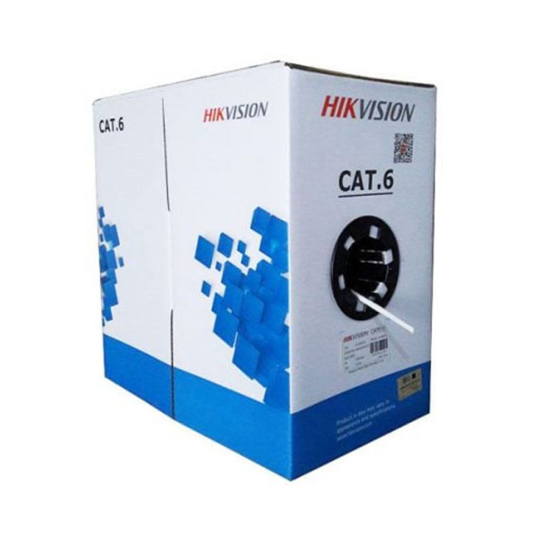 Caja de Cable UTP HikVision 0.45mm Cat6 1000 Pies cobre blanco DS-1LN6-UE-W