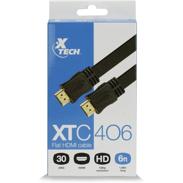 Flat Cable HDMI Xtech XTC406 1.8M 