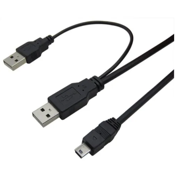 Cable para Disco Portatil USB2.0 X 2 + V3 60CM / Modelo ZO-2A 1T