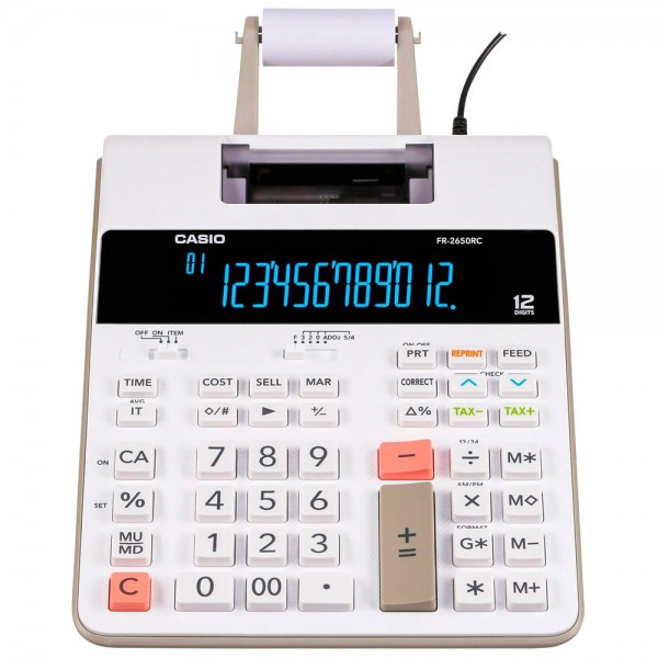 Sumadora Casio FR-2650RC Impresora de papel de Escritorio