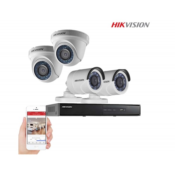 KIT 2 Cámaras de vigilancia (Up to 4), DVR 1TB - GM Shop