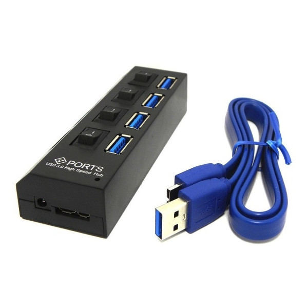 Hub USB 3.0 4pt Hi-Speed con Corriente