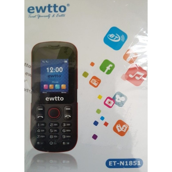 Celular ewtto ET-N1851 1.8 LCD/ Cam 0.3MP/ Dual Sim