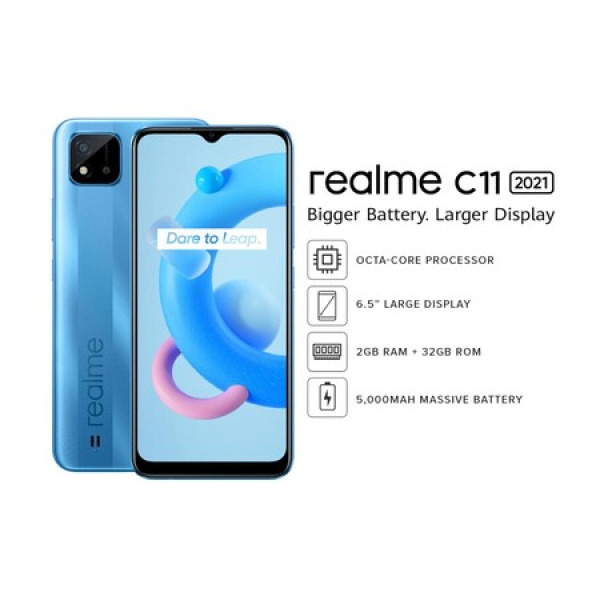 Celular Realme C11 RMX3231 / 1.60Ghz 8 nucleos/ Pantalla 6.52in (720x1600) / Cam 13MP+2MP/ 2GB RAM/ Mem 32GB / dual sim