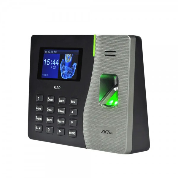 Lector Biometrico de Huella para Control de acceso y Control de Asistencia ZKteco K20