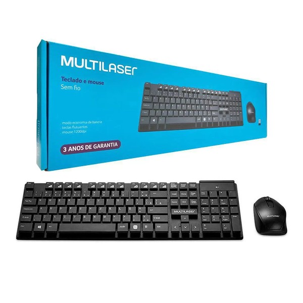 Combo Inalámbrico de teclado y mouse  Multilaser 