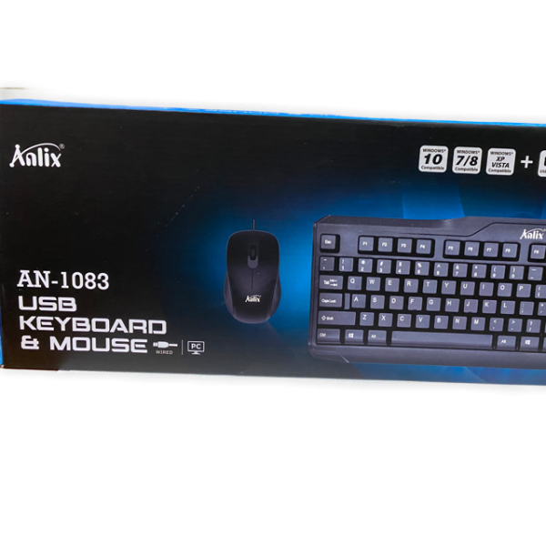 Combo de teclado y mouse alambrico Anlix...