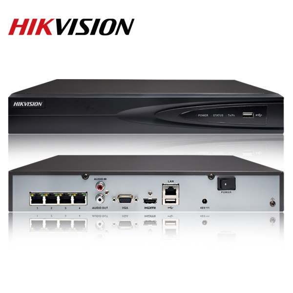 NVR HIKVision DS-7604NI-K1/4P 4PT Soporta camas con Acusense / 4 puertos POe