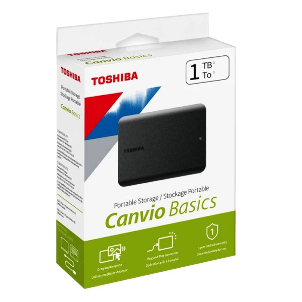 Disco Duro Externo Toshiba 1TB USB 3.0 C...