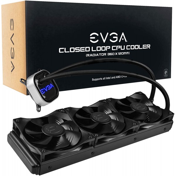 EVGA Enfriamiento Liquido Closed Loop CPU Cooler - Radiator 360x120mm 3xFAN RGB 400-HY-CL36-V1 