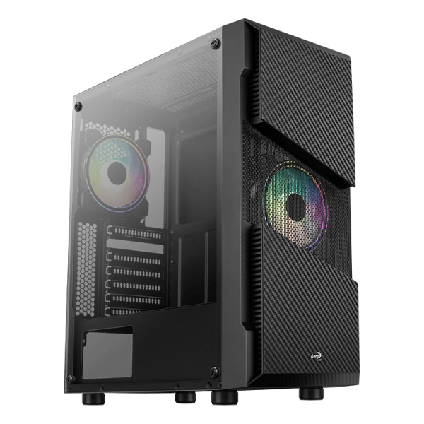 Case Aerocool Menace Saturn RGB-G-BK-V1 / 2 pcs RGB FAN / USB 3.0 X 2 