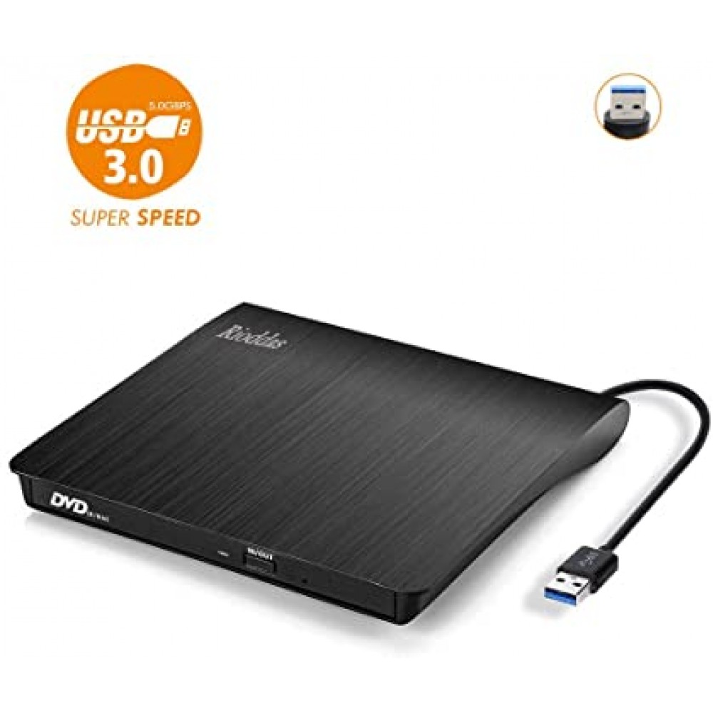 DVDWriter Externo Rioddas USB 3.0/ DVD CD Drive/ Modelo BT638