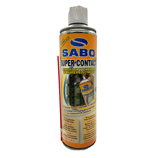 Sabo Super Contact / Para remover fluxes y barnises en electronica. 590ml