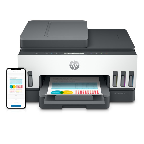 Impresora HP multifuncional Ink Tank 750 con sistema de tinta continuo / Wireless