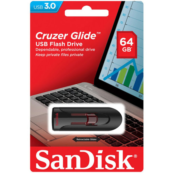 Memoria USB SanDisk 64GB Cruzer Glide 3....