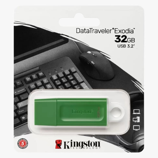 Memoria USB 3.2 Exodia Kingston 32gb verde