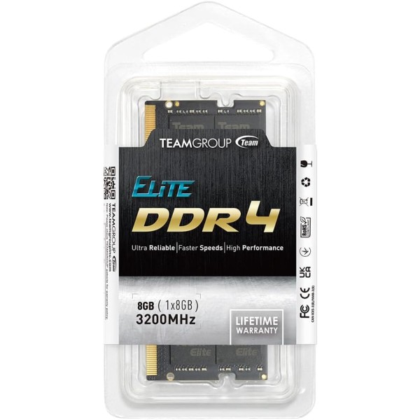 Memoria TEAMGROUP 8GB DDR4-3200Mhz Sodim...