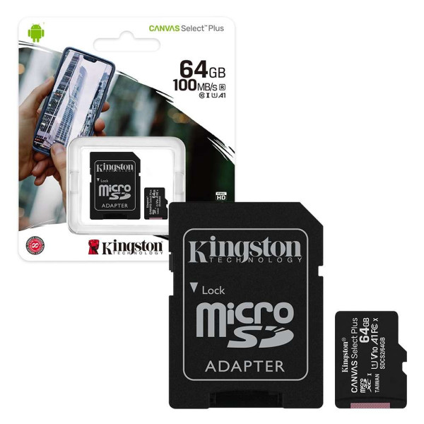 Memory Card Micro SDXC Kingston 64GB 100...