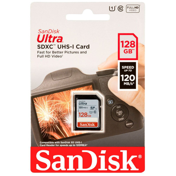 Sandisk Ultra 128gb SDXC UHS-I 120 MB/s