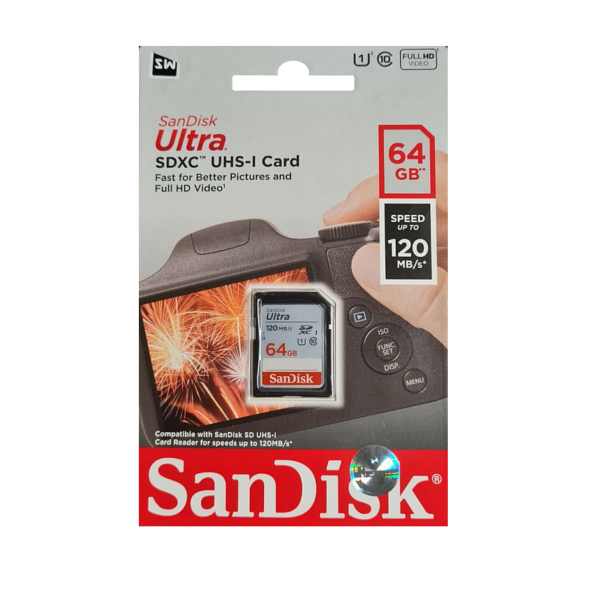 Memory Card Ultra SDHC Sandisk 64GB Clas...