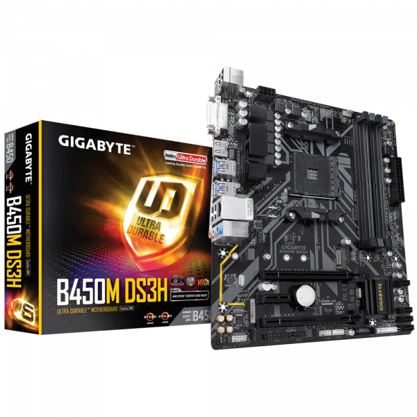 Motherboard Gigabyte B450M-DS3H AMD B450...