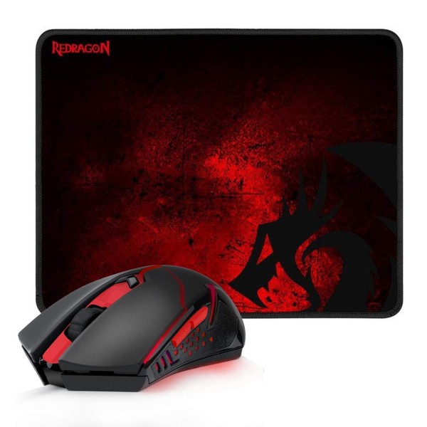 Combo Gaming Redragon Mouse y Mousepad M601WL-BA 