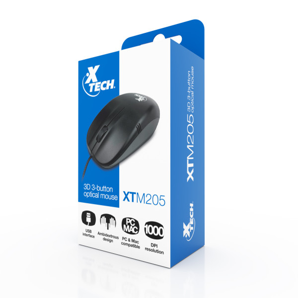 Mouse Xtech XTM-205 USB Negro