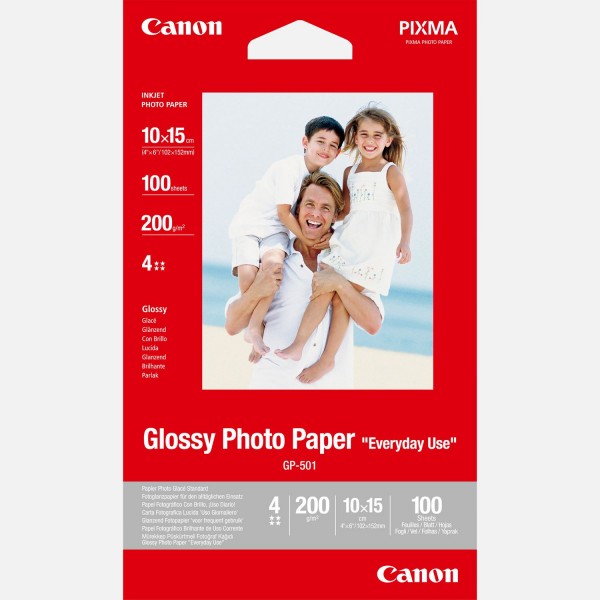 Papel Fotografico Canon 4X6 GP-501  100u...