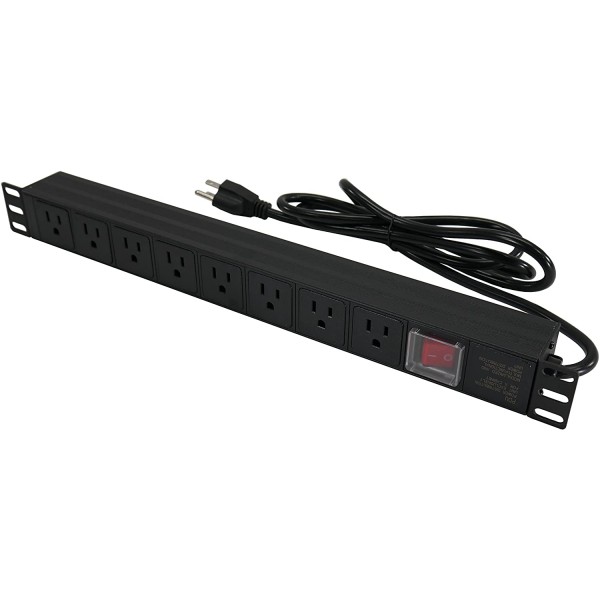 PDU Regleta para Rack de 8 Salidas