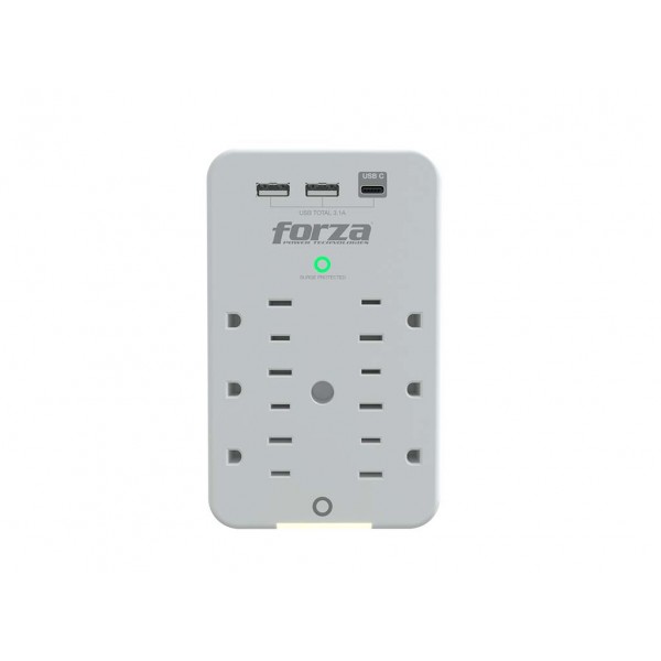 Power Wall Forza FWT-631 USBC/ 6 Salidas 3 USB