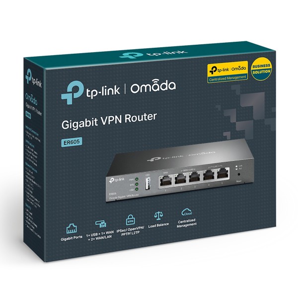 Router Gigabit VPN TP-Link ER605 / 1xUSB + 1XWAN + 2XWAN/LAN 