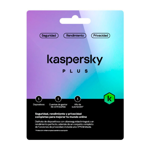 Antivirus Kaspersky Plus Tarjeta 1 PC