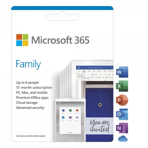 Descarga Digital ESD Microsoft Office 365 Family Licencia 1 año para 6 PC