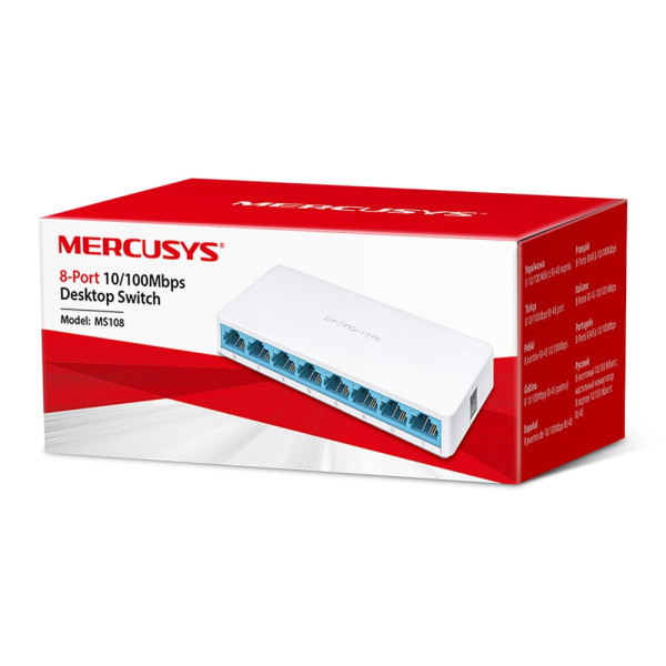 Switch Mercusys 8 puertos 10/100 Mbps