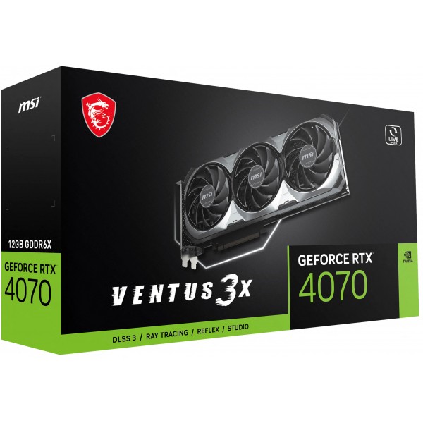 MSI GEFORCE RTX 4070 VENTUS 2X OC 12GB GDDR6X / NVIDIA DLSS3/ RAY TRACING/ REFLEX/ STUDIO