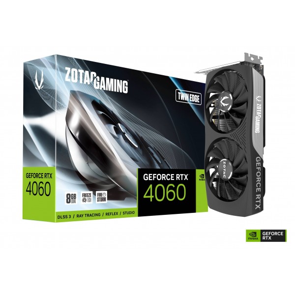 VIDEO ZOTAC GEFORCE RTX 4060 TWIN EDGE OC 8GB GDDR6/ 2XFAN/ 3XDP/ HDMI/ RAY TRACING/ DLSS 3