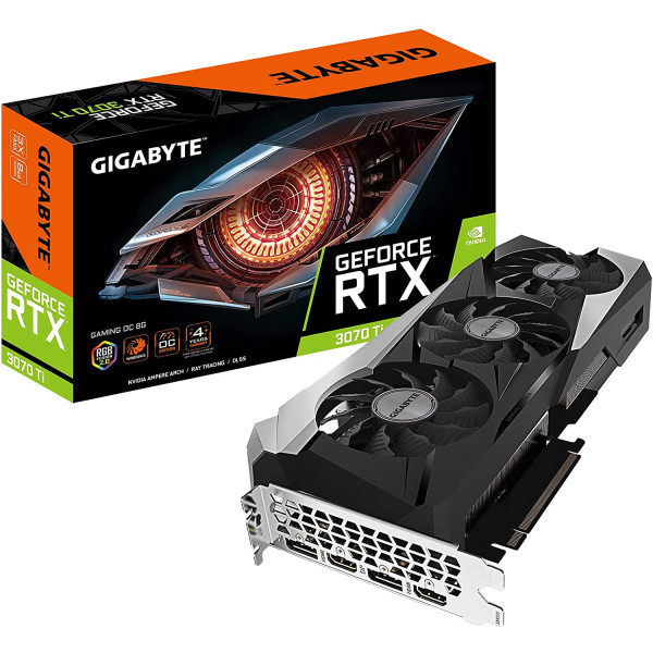 Video Gigabyte Geforce RTX 3070 TI GAMING OC/ 8GB GDDR6/ WF 3X Fan/ Ray Tracing/  DLSS/ HDMI2.1/ DP 1.4/ RGB FUSION 2.0