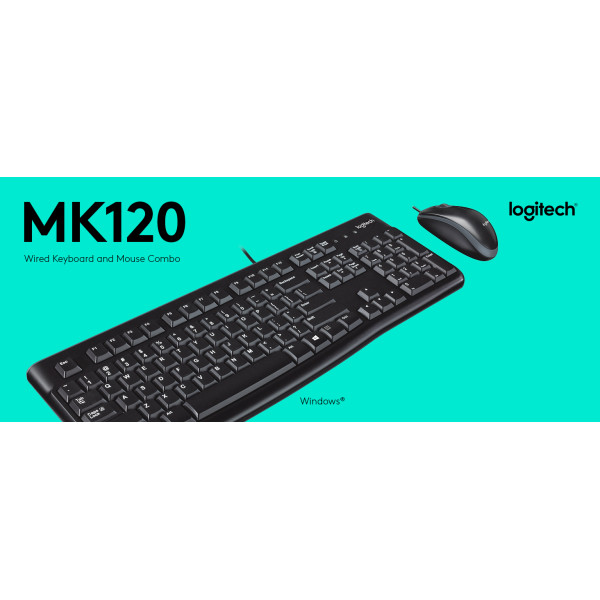 Combo de Teclado y Mouse Optico Logitech MK120