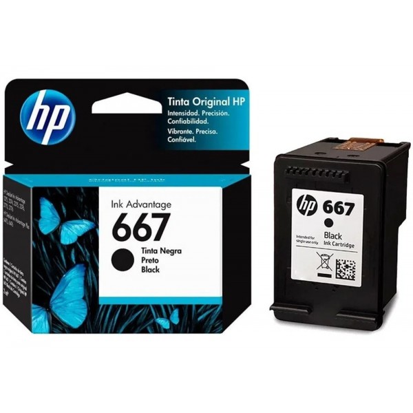 Cartucho de Tinta Hp 667 negro