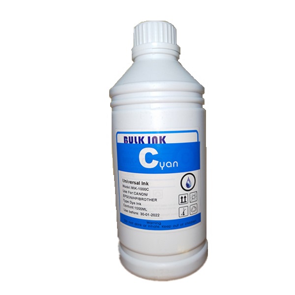 Botella de Tinta para Canon / Epson / Hp / Brother / Color Cyan / 1 litro